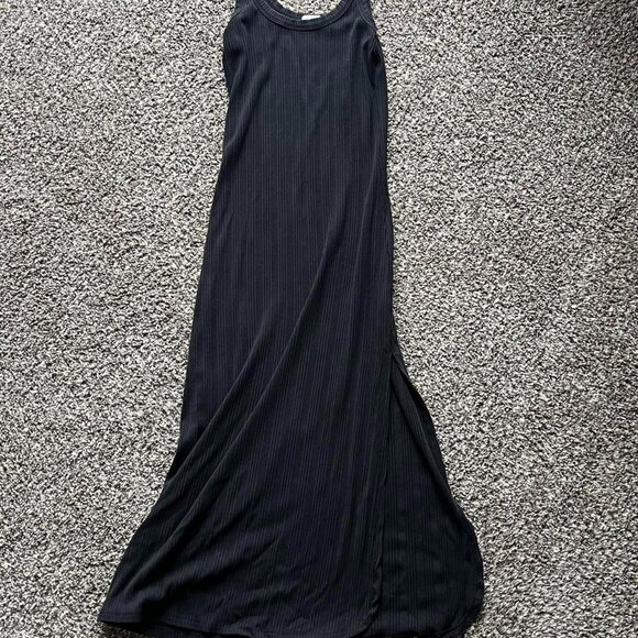 Vitamin A Organic Rib West Black Maxi Dress with a Relaxed Fit, Size 6 - Picture 1 of 8